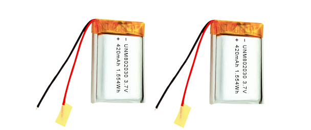 3.7V 420mAh 802030 Перезаряжаемая полимерная литийная батарея для электронных устройств