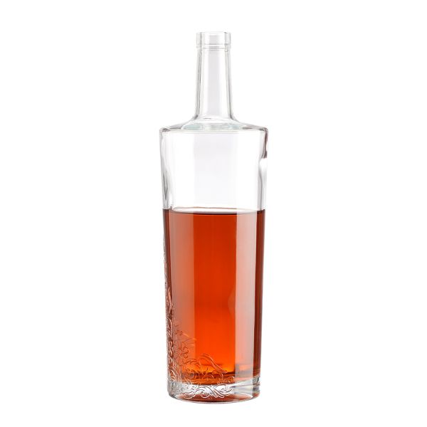 Body Material Glass and Customized Printing for 500ml Glass Bottle of Whisky
