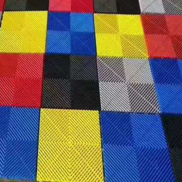 Изготовленная на заказ стальная плита решетки пола стеклоткани отверстия щетки FRP