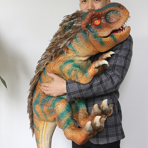 Light Weight Easy Control Realistic Dinosaur Puppet Full Body Small Aniamtronic Dinosaur Hand Puppet