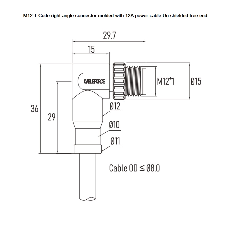 IEC 61076 2 111 кабельный соединитель Pin кабеля M12 4 привода датчика водоустойчивый