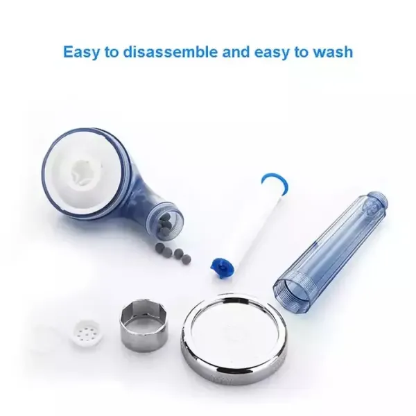 High Pressure Cotton Filter Handheld Shower Head with Modern Design Style in Chrome