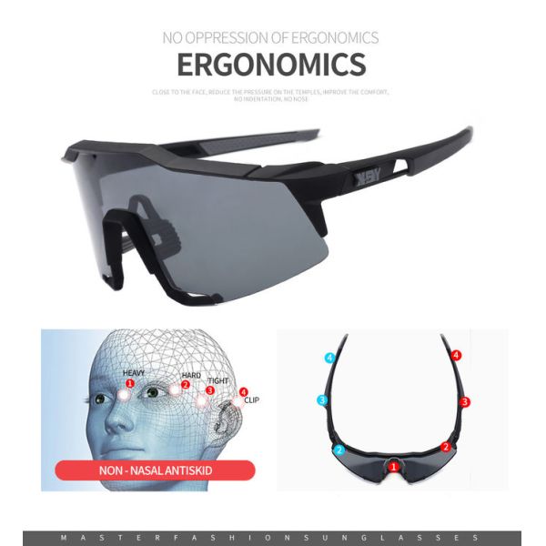 Cool Mountain Biking Sports Sunglasses UV400 Sports Prescription Cycling