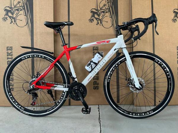 Lightweight Speed Aluminum Frame Carbon Steel Racing Cycle 700c Road Bike Men