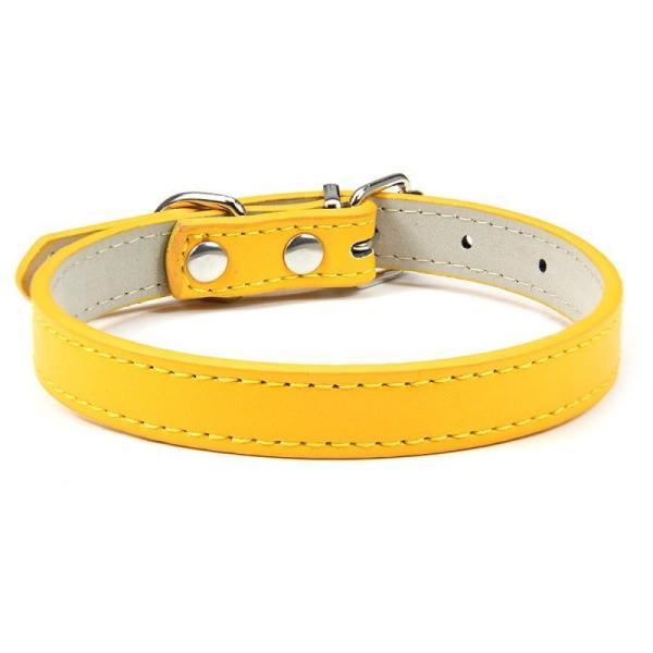 Brown Yellow Purple Pink Leather Dog Collar Personalized Leather Breakaway Cat Collar