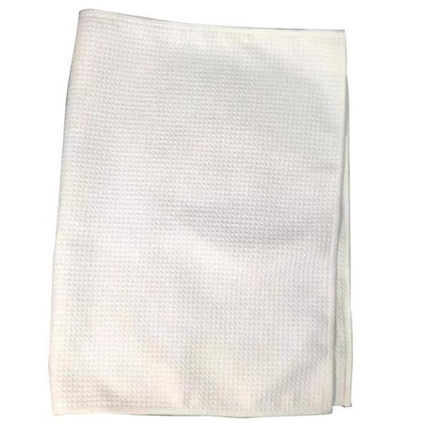 WHITE Waffle Weave Tea Towel Sublimation Blank Kitchen Towel for Custom Printing