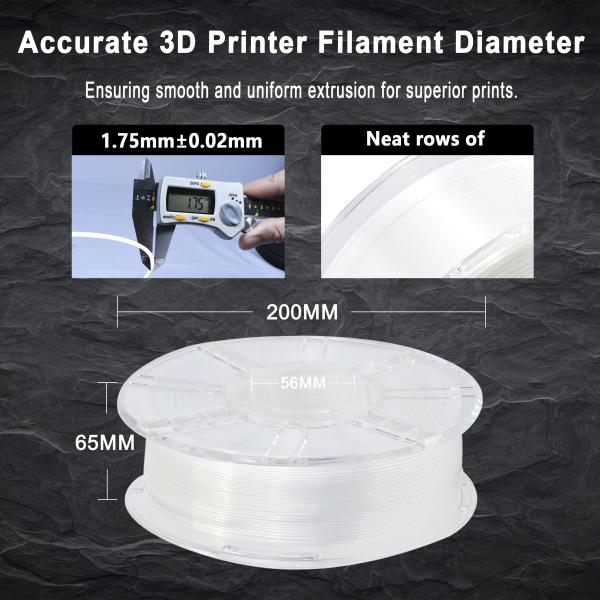 Coiled Filament 1.75mm 18 Colors Silk White PLA For Universal