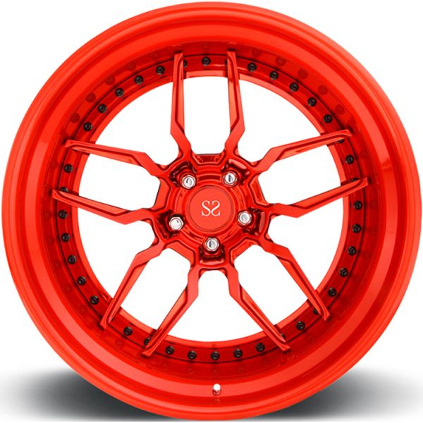 3 PC 5x120 BMW E90 320i Wheels 18 19 20 21 22Inch Red Machine Face Forged Alloy Custom Rims