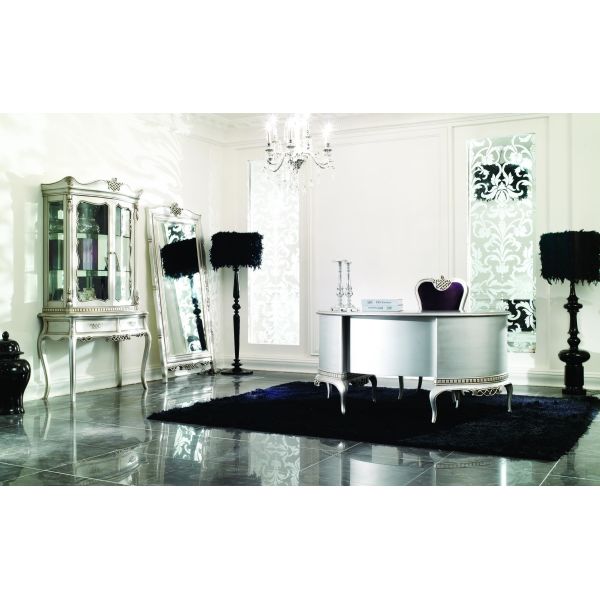 ISO14001 Luxury Classic Office Table Solid Wood Computer Table