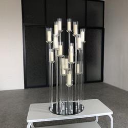 18 bras Chandelier de cristal porte-bougie Arbre de Noël 145cm
