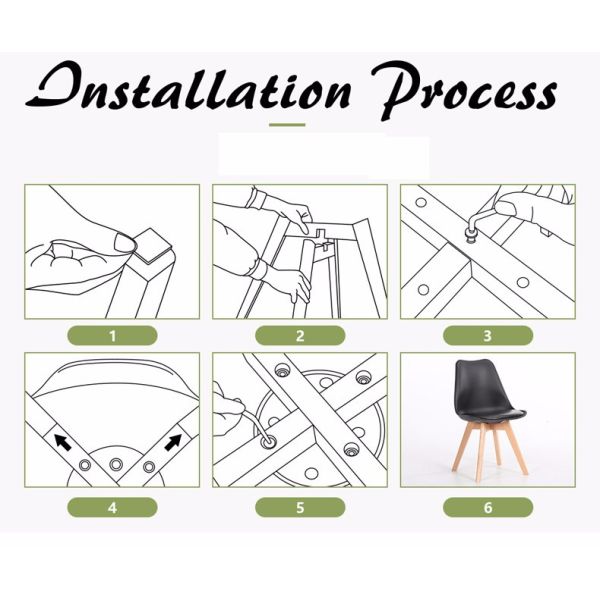 Cotton Fabric / PP Upholstered Dining Room Chairs With Solid Wood Legs