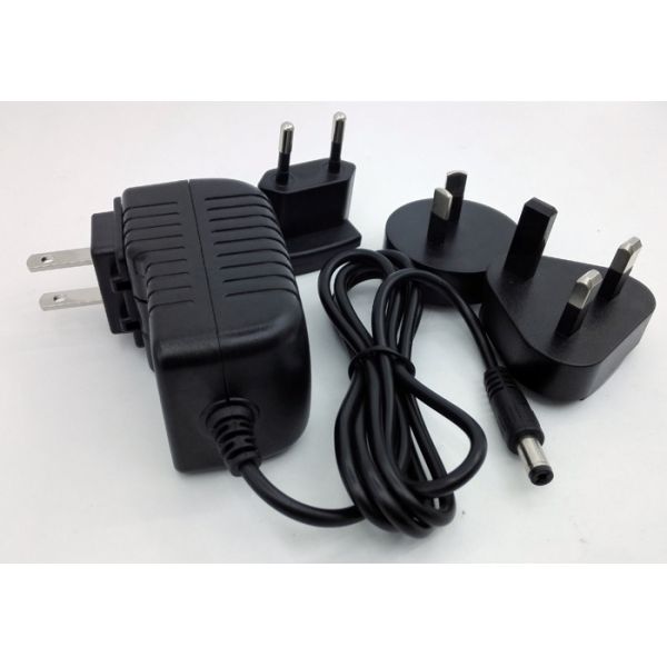 CE RoHS FCC 12V 1.5A 6V 200MA 14v 500ma 13V 6A interchangeable plug power adapter