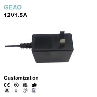 Industrial 12V 1.5A Power Supply Adapter Wall Mount 100VAC - 240VAC