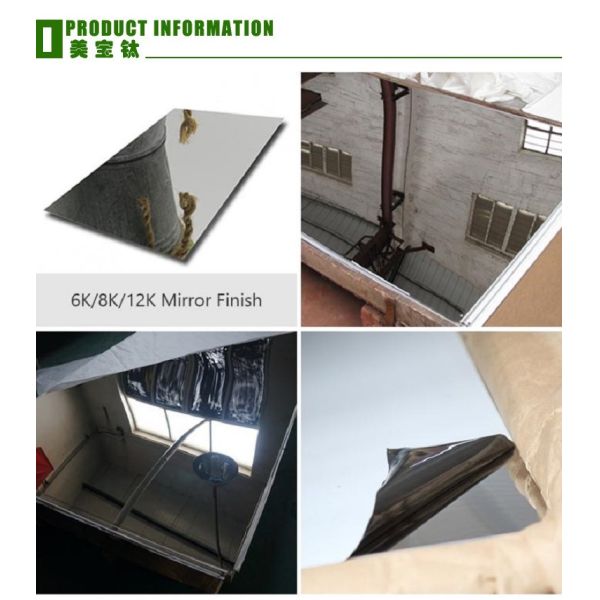 8k Cold Rolled 304 Stainless Steel Sheet 1219mm Width
