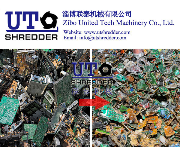 high capacity with low noise - United Tech Machinery - Waste PCB board shredder/ double shaft shredder/ E-waste recycle