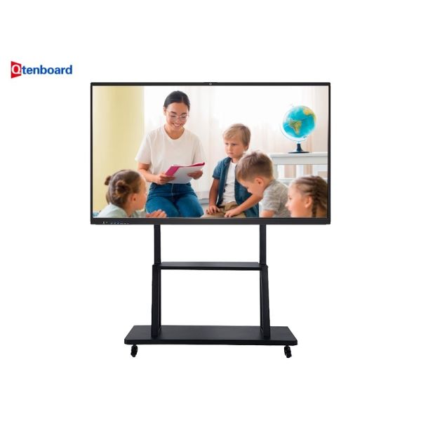 Qtenboard 55 Interactive Whiteboard Smart Board with 4K Resolution 40 Touch Points and AI Functionality