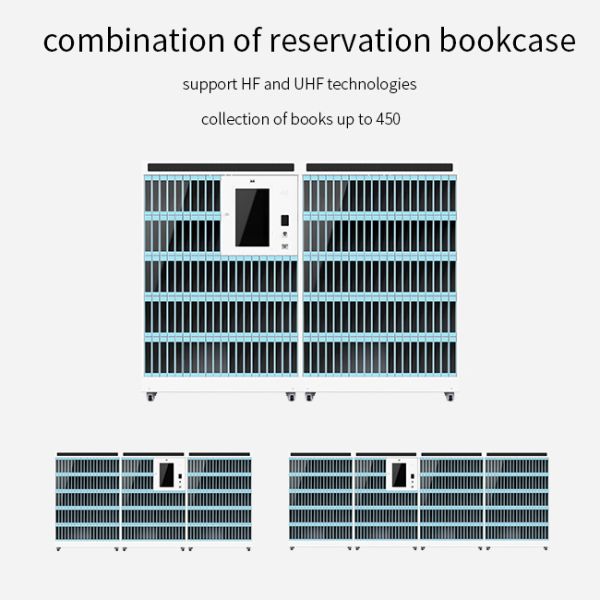 HF RFID Self-service Book Cabinet For RFID Tagged Reserved Books