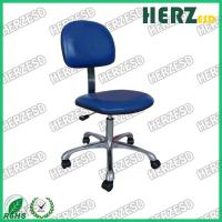 Giro ajustable de la PU ESD de la silla de cuero industrial de la oficina con la pierna de Chrome