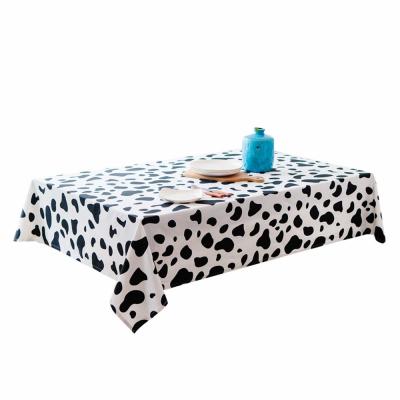 Toalha de mesa plástica tingida lisa do quadrado de PEVA para jantar