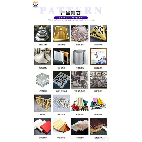 PVDF-Coated Perforated Aluminum Veneer for Storefront & Exterior Walls - Export-Grade Double-Curved Aluminum Alloy Veneer with Wood Grain Finish/Silver Gray