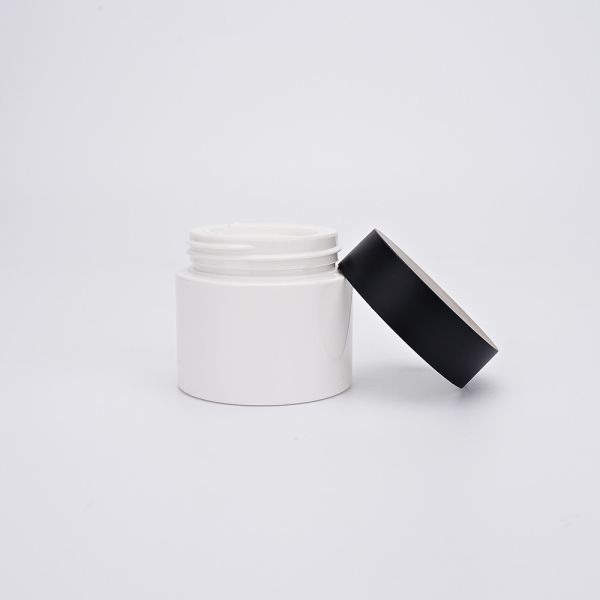 Round Customized 50ml HDPE Plastic Cosmetic Jar for Skincare and Travel