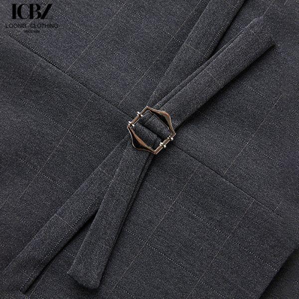 Color personalizado chaleco de hombre de placas para banquete de negocios en estilo británico retro