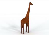 vida de aço de Corten da altura de 300cm - escultura do girafa do tamanho para a decoração do jardim