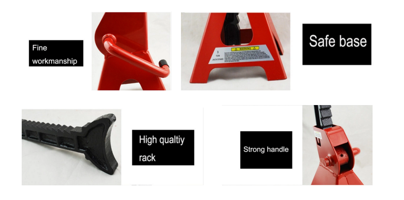 Adjustable 3t Automotive Screw Jack Stands Car Lift Safety Support Stands