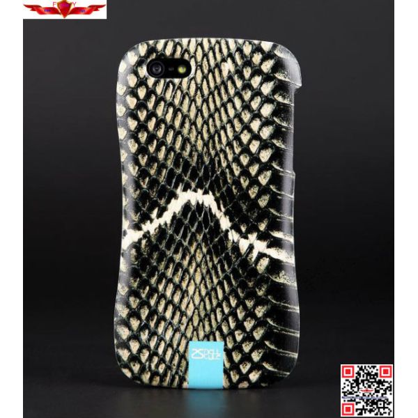 New 3D Printing Animal Skin Zinc Alloy Bumper With PC Back Cover Cases For Iphone 5 5S