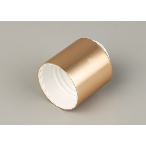 Крышка верхней части диска чувствительного косметического золота Матт крышек бутылки алюминиевая