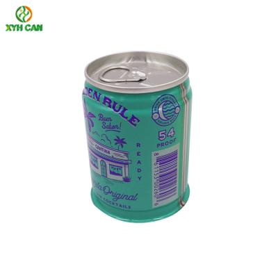 Alcool Tin Can pour 2oz le whiskey Gin Tequila Packaging avec le couvercle fait sur commande du logo RPT