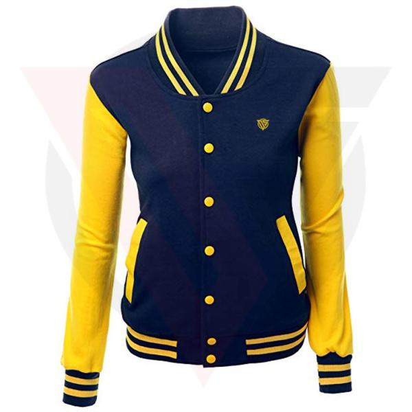 Autumn Women's Varsity Bomber Jacket Quick Dry Type Slim Fit Good Quilted