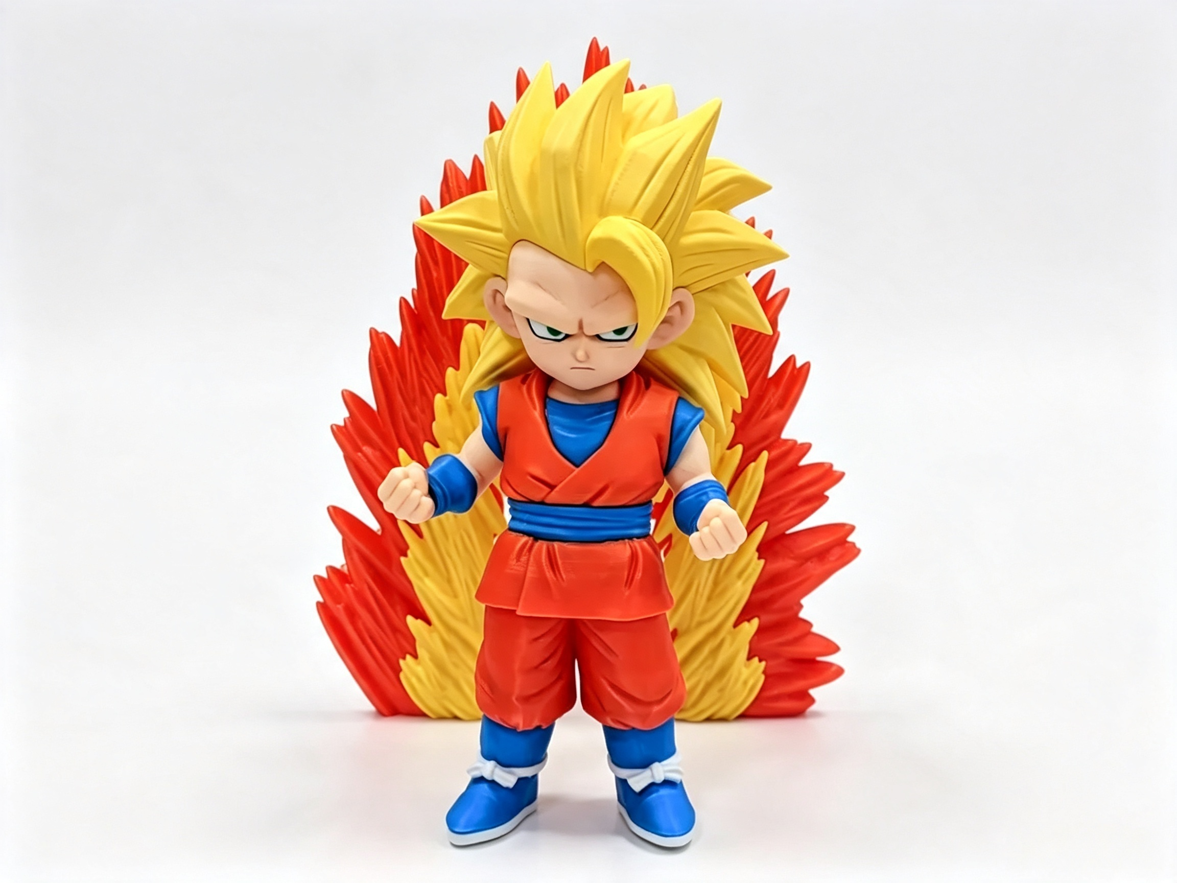 Color Customization 3d Print Art Toy Q Version  Saiyan 3 Goku Model Kit