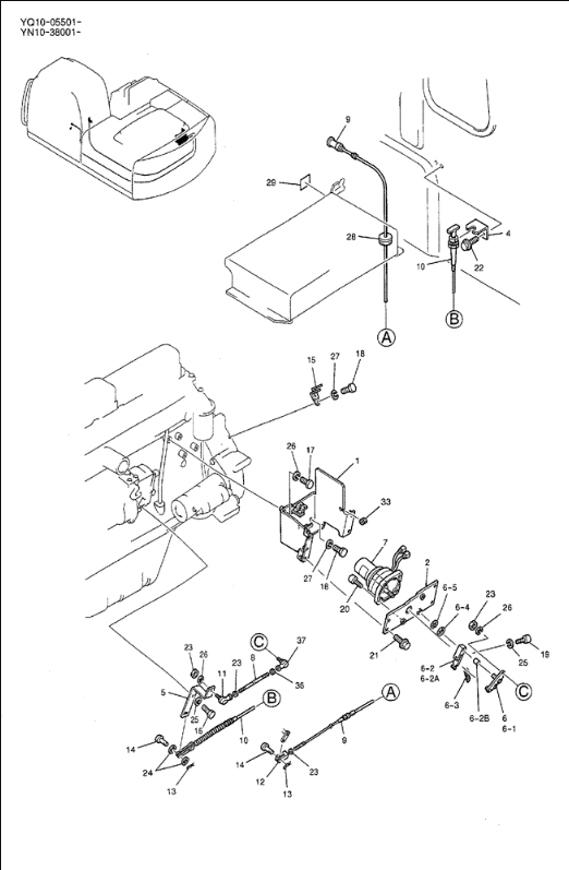 Moteur YN20S00002F1 de gaz de moteur de commande de puissance de Spare Parts SK120-6 SK200-6 d'excavatrice de Belparts pour Kobelco