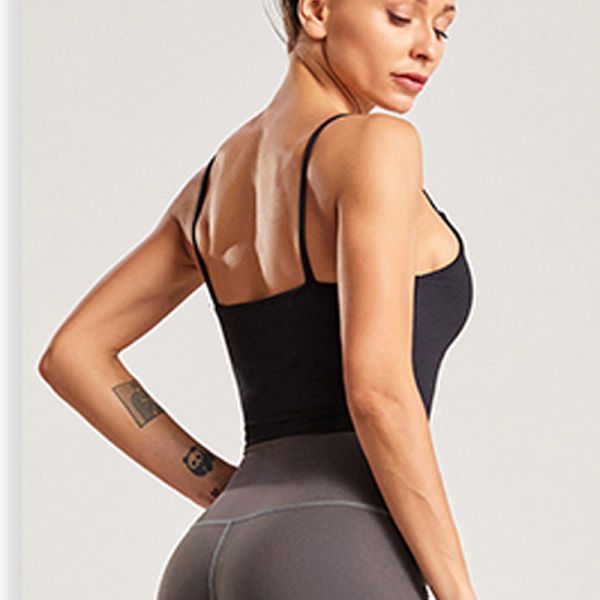 Plus Size Longline Sports Tops Ladies , Knitted Supportive Longline Sports Bra