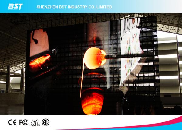 Cortina transparente interna da tela do diodo emissor de luz da cor completa para os eventos, IP65 impermeável