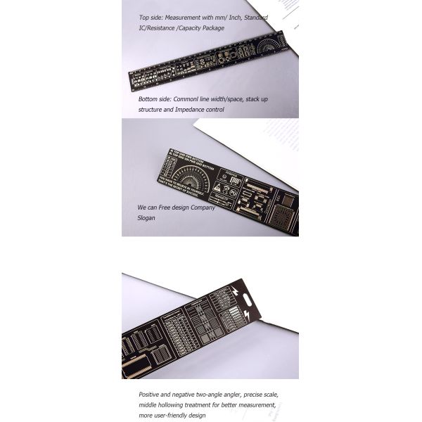 Free Design Customized PCB Accessories PCB Ruler With Company Name And Logo
