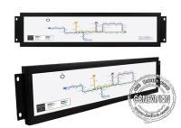 exhibición estirada autobús de la barra del alto brillo de Android del tren del capítulo abierto de la exhibición de Wifi LCD de 28 pulgadas