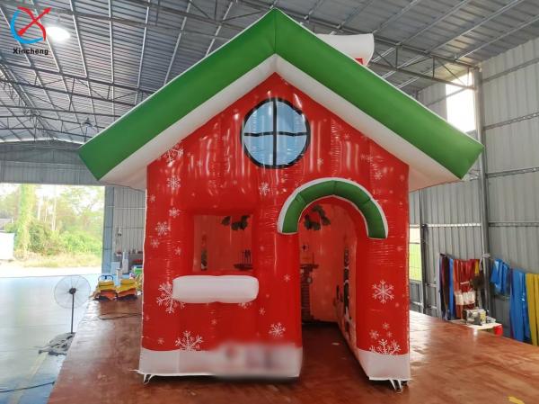 Manufacturer Inflatable Christmas House Outdoor Holiday Decoration With LED Light