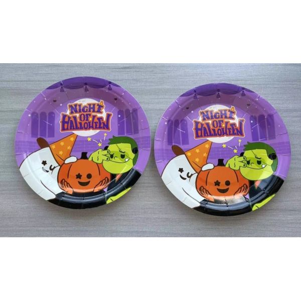 Family Party Disposable Paper Tray Customizable 300GSM Housewarming Cake Dessert Plate