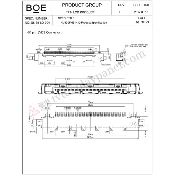 43 Inch BOE LCD Panel HV430FHB-N10 Full HD 1920×1080 12V TFT LCD Open Cell