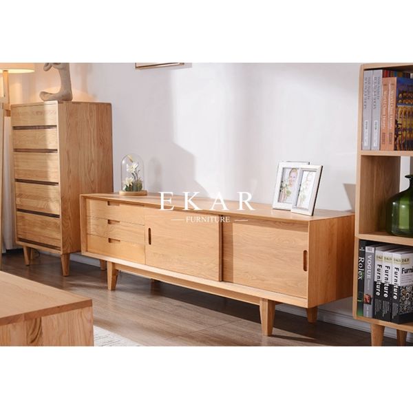 Simple Tv Stand Wood Tv Cabinet Modern Furniture European Style  FL-B036-B
