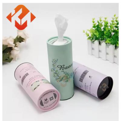 Tubes de tissus faciaux recyclables personnalisables ménagers biodégradables