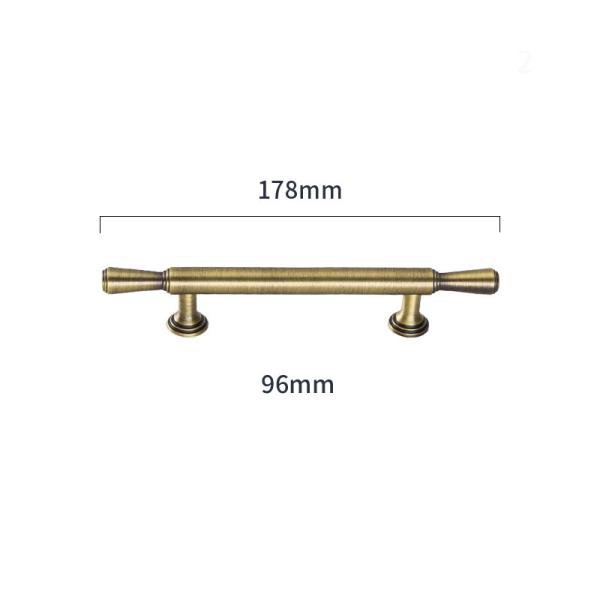 82*34mm Simplicity Gold Brass Knobs Kitchen Cabinets Drawer Pulls Handles