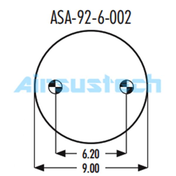 High Load Capacity Air Suspension Spring 1B12-301 Goodyear Single Convoluted Air Bellow 578-91-3-301