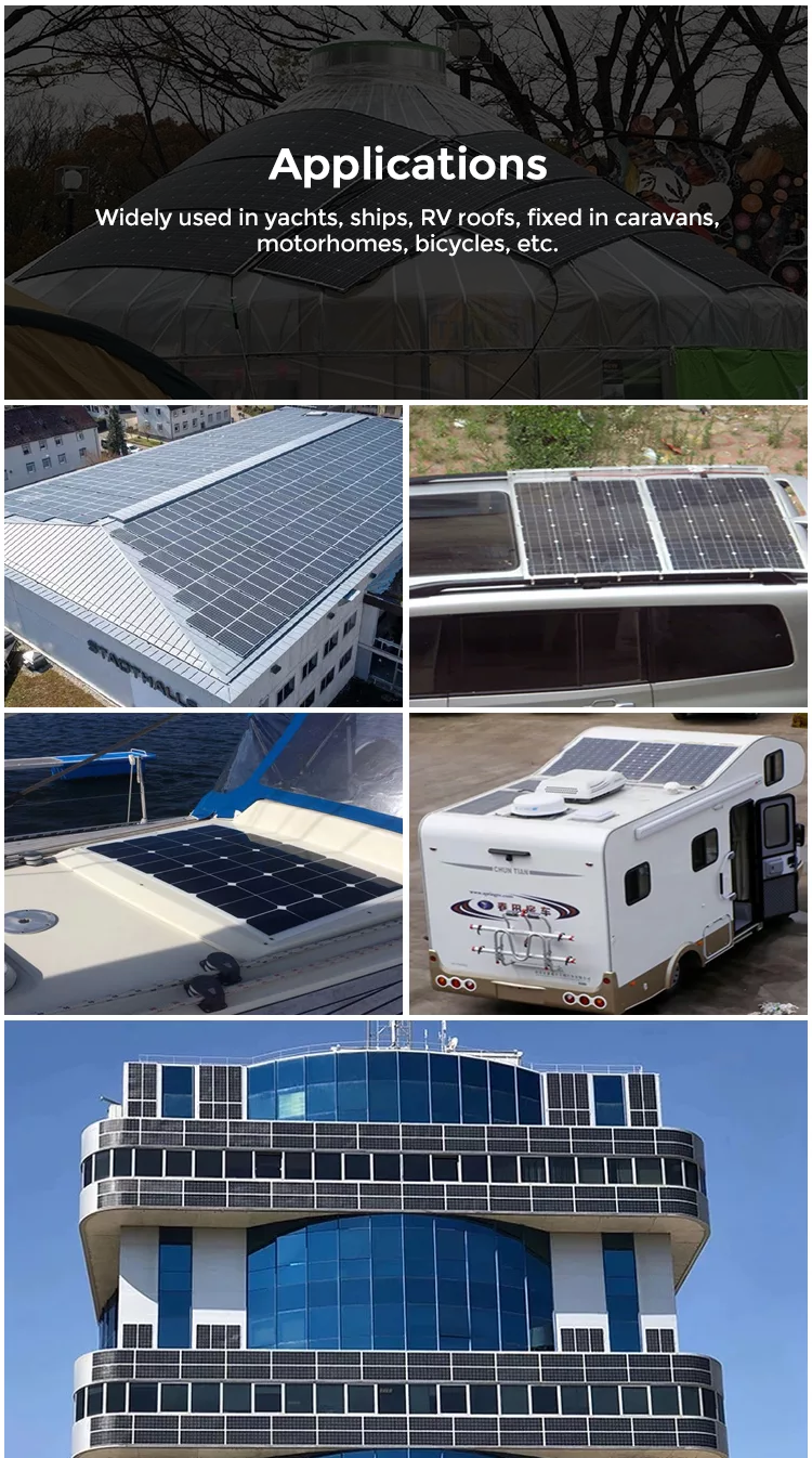 Home Commercial Flexible Solar Modules Panels 100W ETFE Rollable CIGS