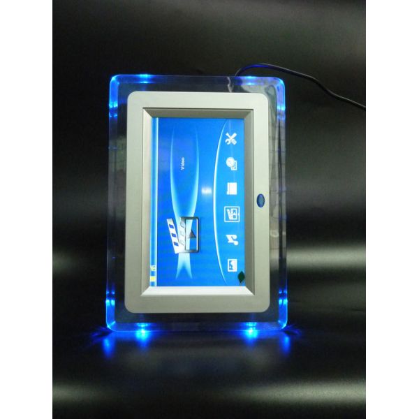 1024x600p Resolution LCD Digital Photo Frame Transparent Acrylic For Decoration