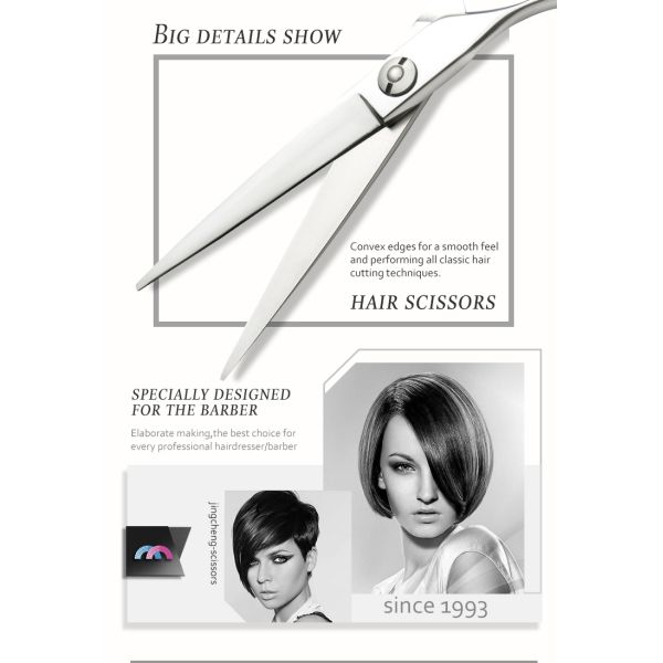 6.0 Inch Durable Left Handed Hair Scissors Precise Cutting High Sharpness