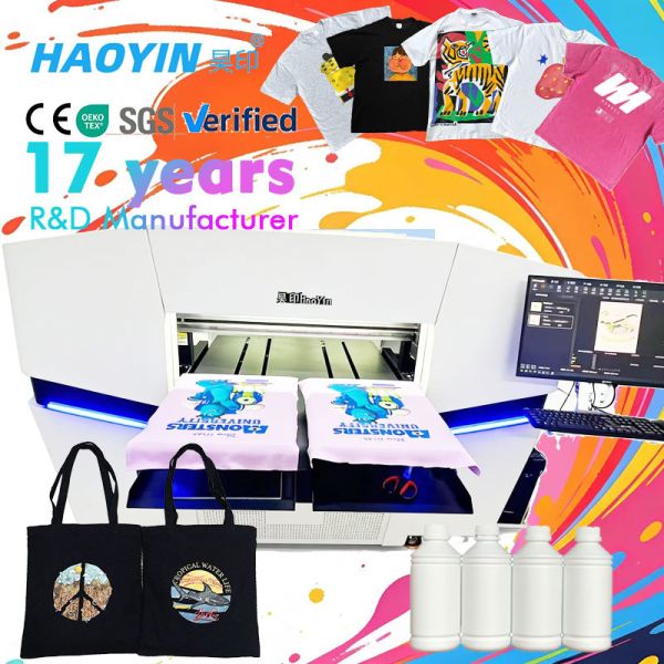 Direct to garment printer with automatic pretreatment for soft fabric feel