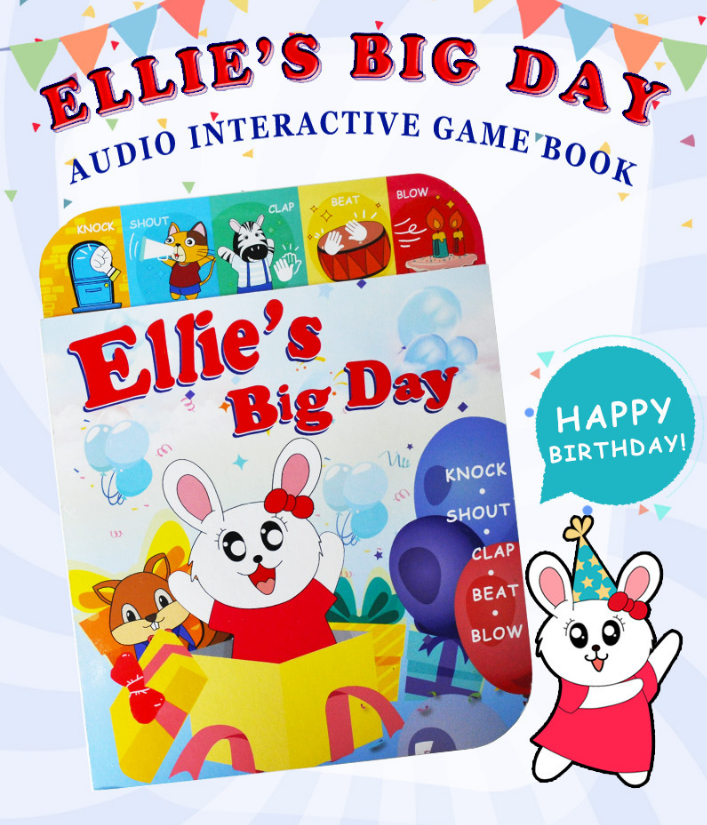 12pages Children Baby Kids Toy Story Sound Book Ellie'S Big Day 1.05 Pounds